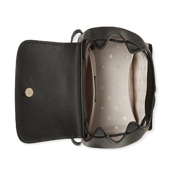 ♠️ kate spade ♠️ Darcy Refined Leather Flap Backpack, Warm Taupe - Picture 11 of 15